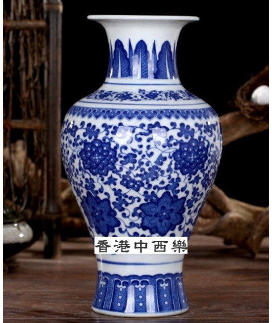 青花瓷魚尾瓶 花瓶